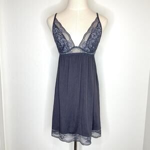 Eberjay Chemise Nightgown Womens Medium Dark Gray Romantic Fairytale